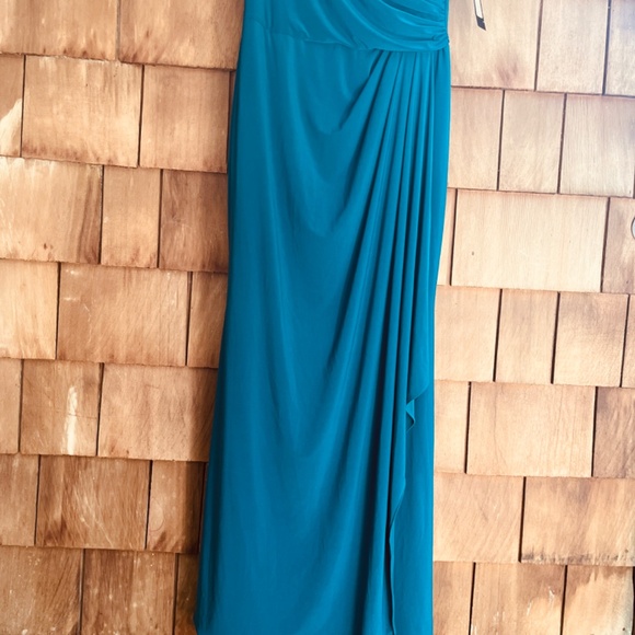 Betsy & Adam Women's “Patricia” Long Jersey Knit Ruffle Sleeveless Dress Size 14 - Picture 12 of 17